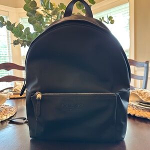 Kate Spade Nylon Backpack, Silver Hardware - Black - Lightly Worn